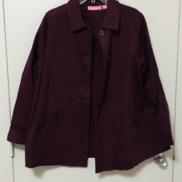 CLEARANCE WW Purple Jean Jacket 14/16W NWOT - Picture 1 of 10